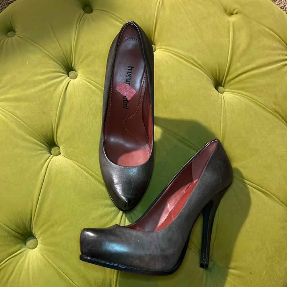 Luxury Rebel Grey Platform Heels